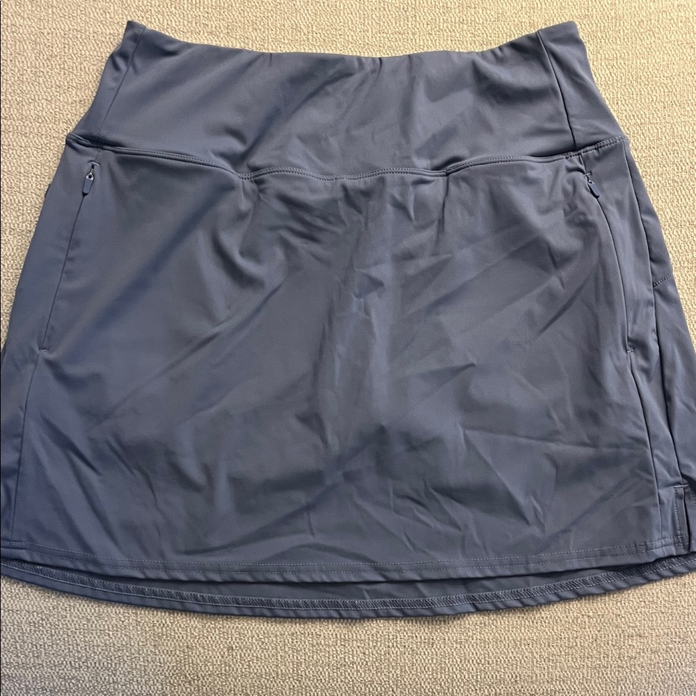 Santiny Athletic Periwinkle Blue Skort with Zipper Pockets